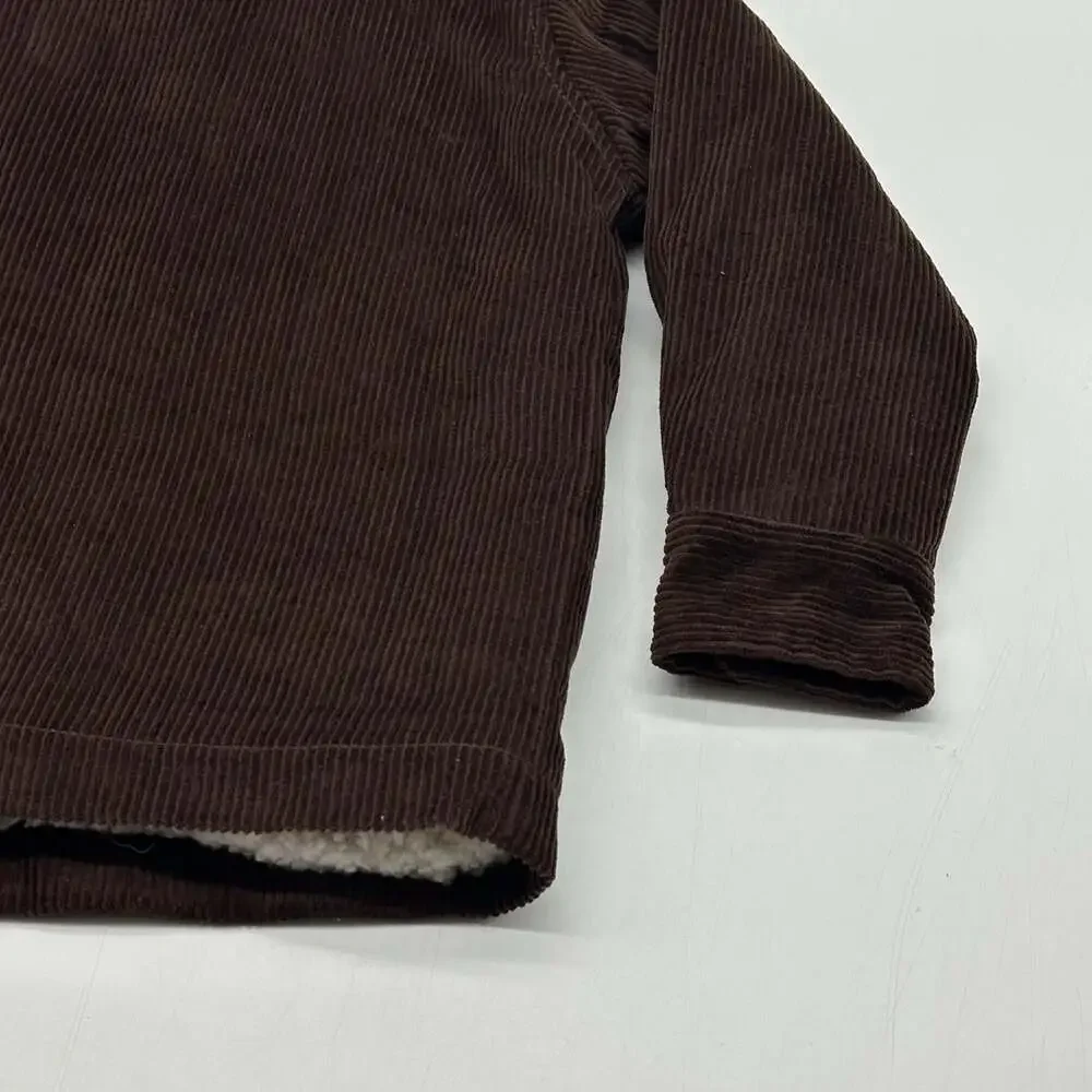 Old Navy Toddler Boy's Size 4T Brown Sherpa-Lined Corduroy Shacket Jacket NWT
